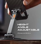 Universal Mobile Phone Holder for Car & Desk – 360° Rotating Aluminum Stand with Strong Suction Grip